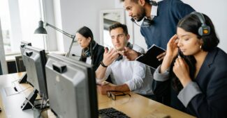 Men Looking at the Screen of a Computer